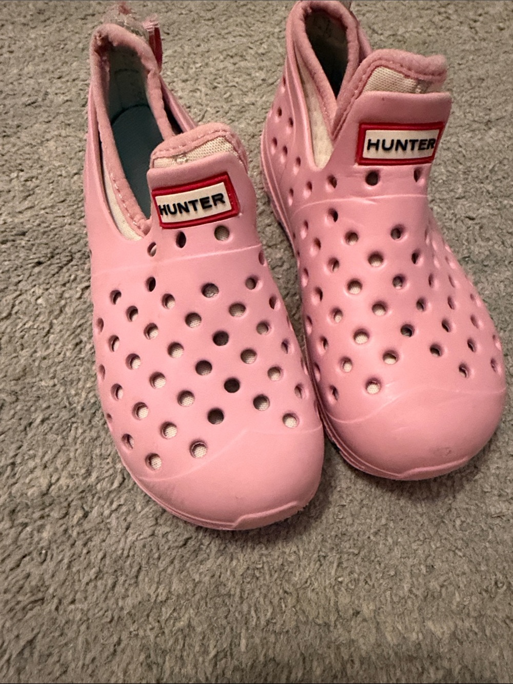 Hunter Kids Pink Slip-On Vented Water Shoes